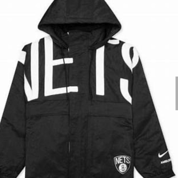 Nike Ambush NBA Collection Brooklyn Nets Logo Black Jacket VARIOUS SIZES NWT - Picture 8 of 10